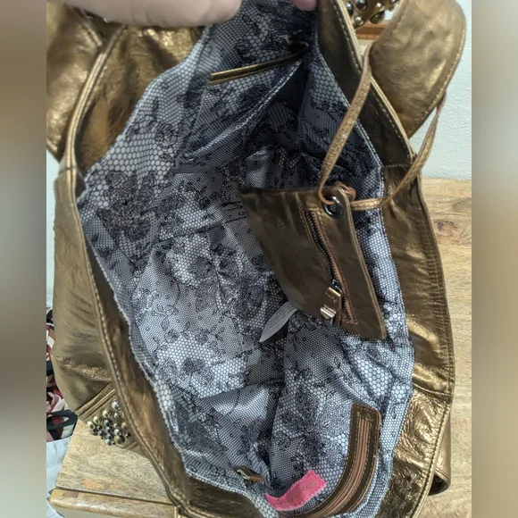 BETSEY JOHNSON VINTAGE Studded Bronze Bag - Picture 6 of 17